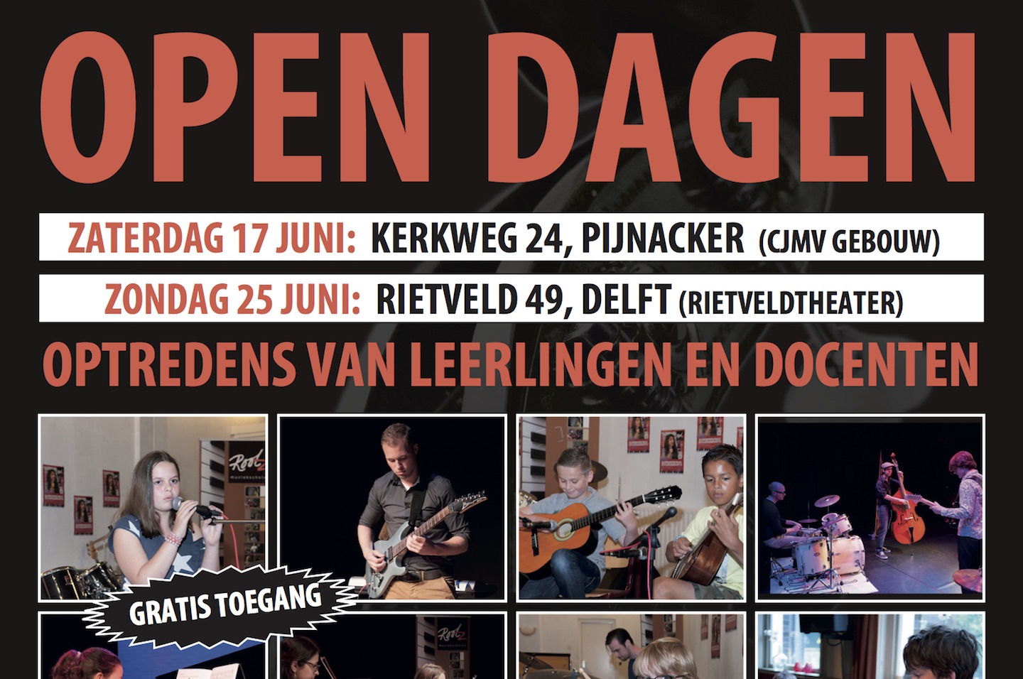 de open dagen van rootz muziekschool in delft en pijnacker